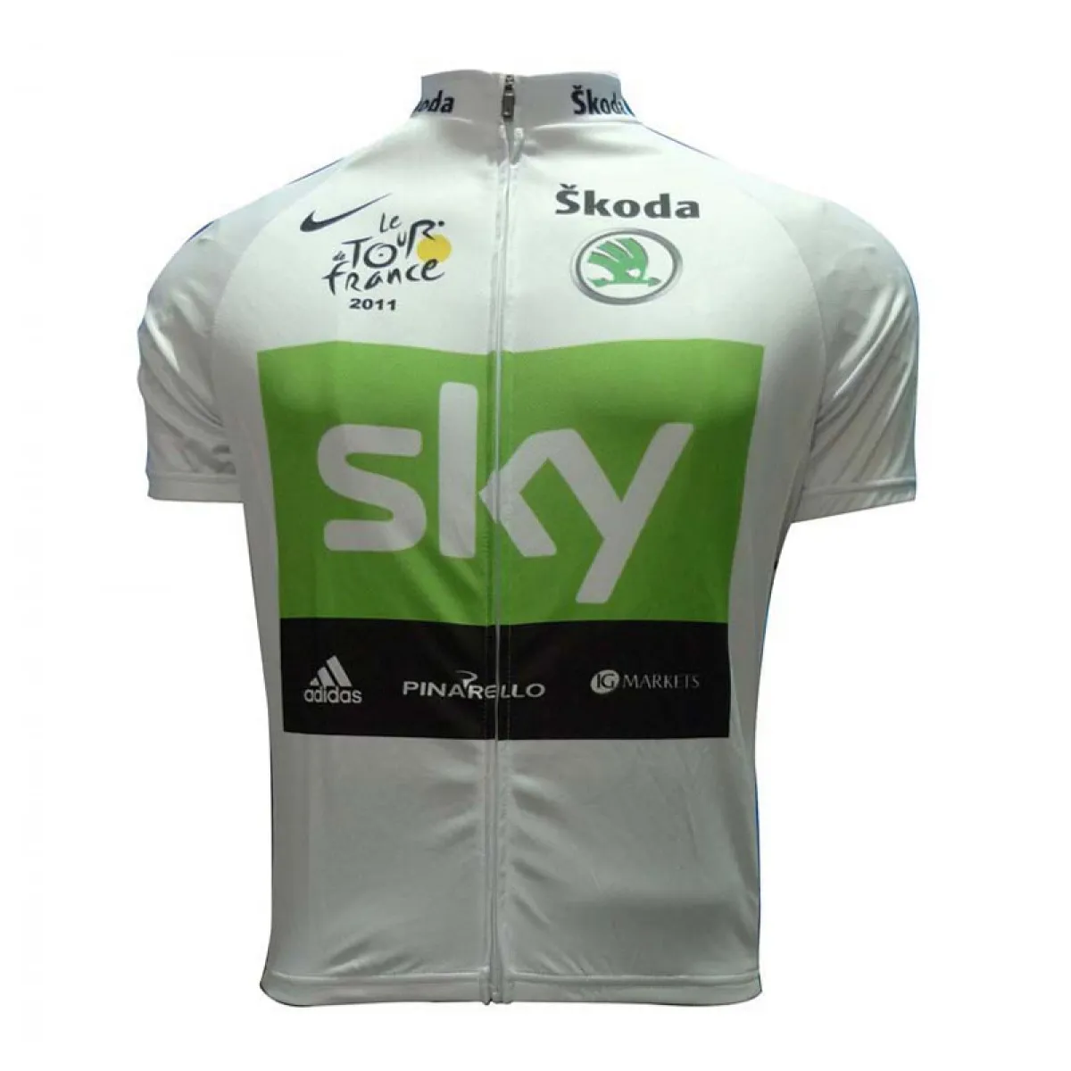Team SKY White Jersey Short Sleeve Tour De France 2011