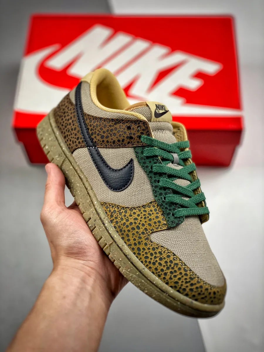 Nike Dunk Low 'Safari' Cacao Wow/Off Noir-Gorge Green Cacao Dunks