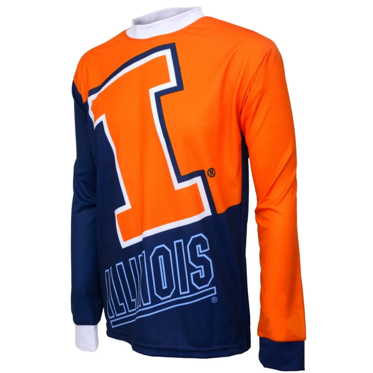 NCAA UIUC U of I, Illinois Fighting Illini Mountain Long Sleeve Bike MTB Cycling Jerseys