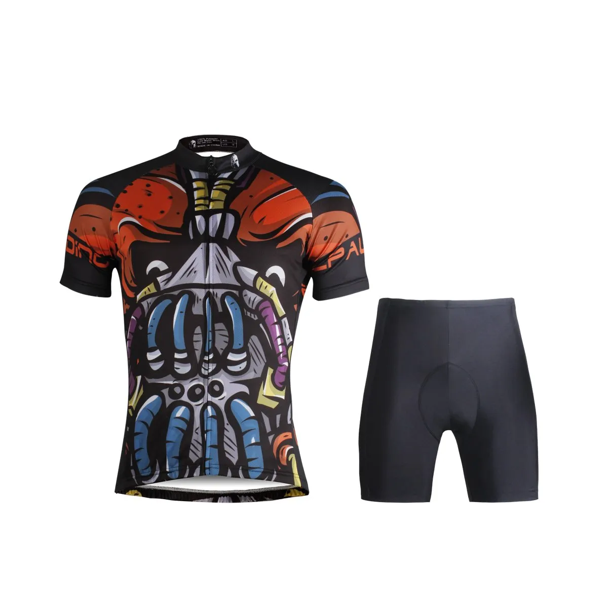 ILPALADINO Ugly Skull Men's Short Sleeves Cycling Jersey Bicycling Pro Cycle Clothing Racing Apparel Outdoor Sports Leisure Biking T-shirt Suit 699