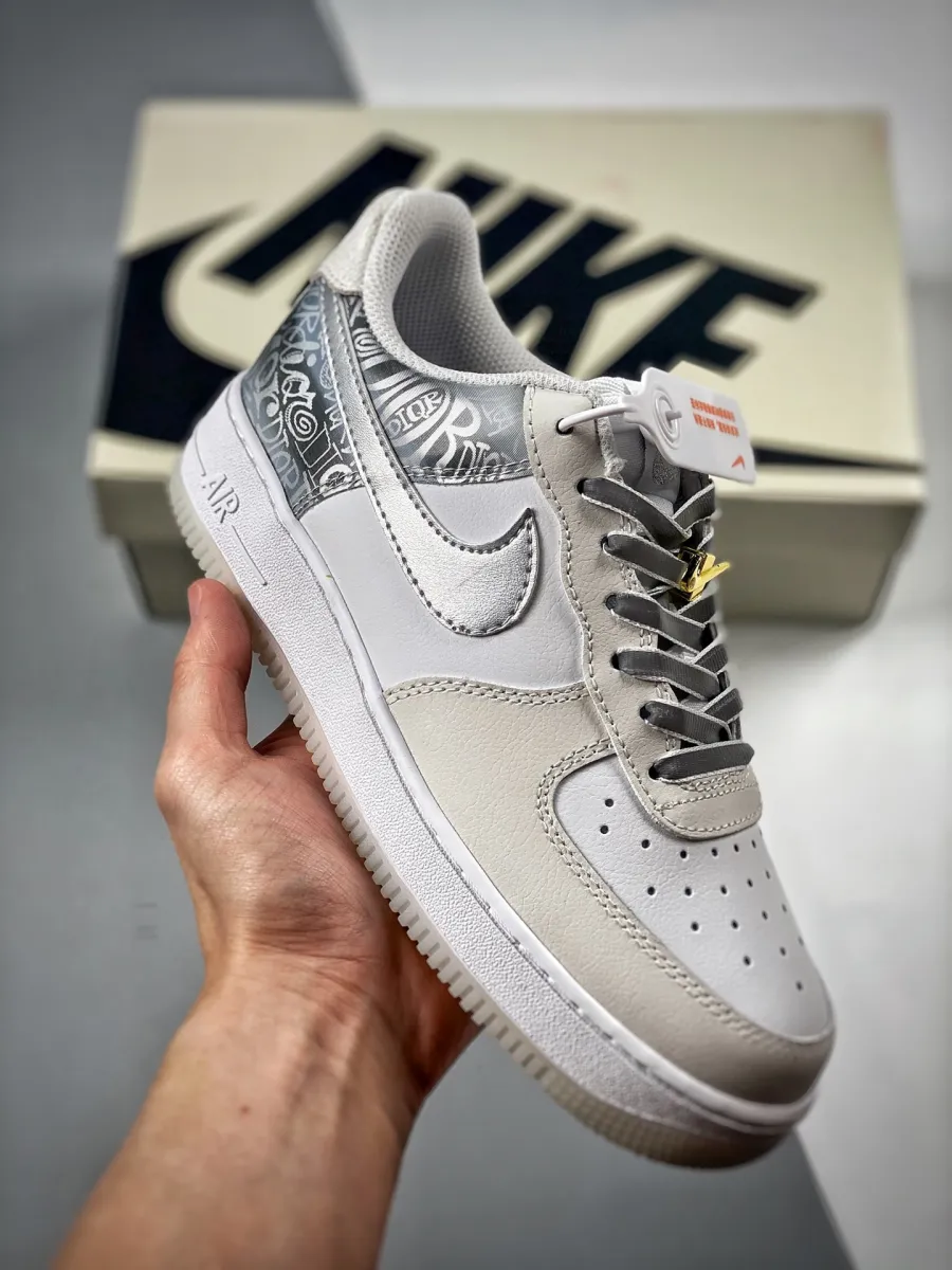 Nike Air Force 1 Low White Silver New Releases