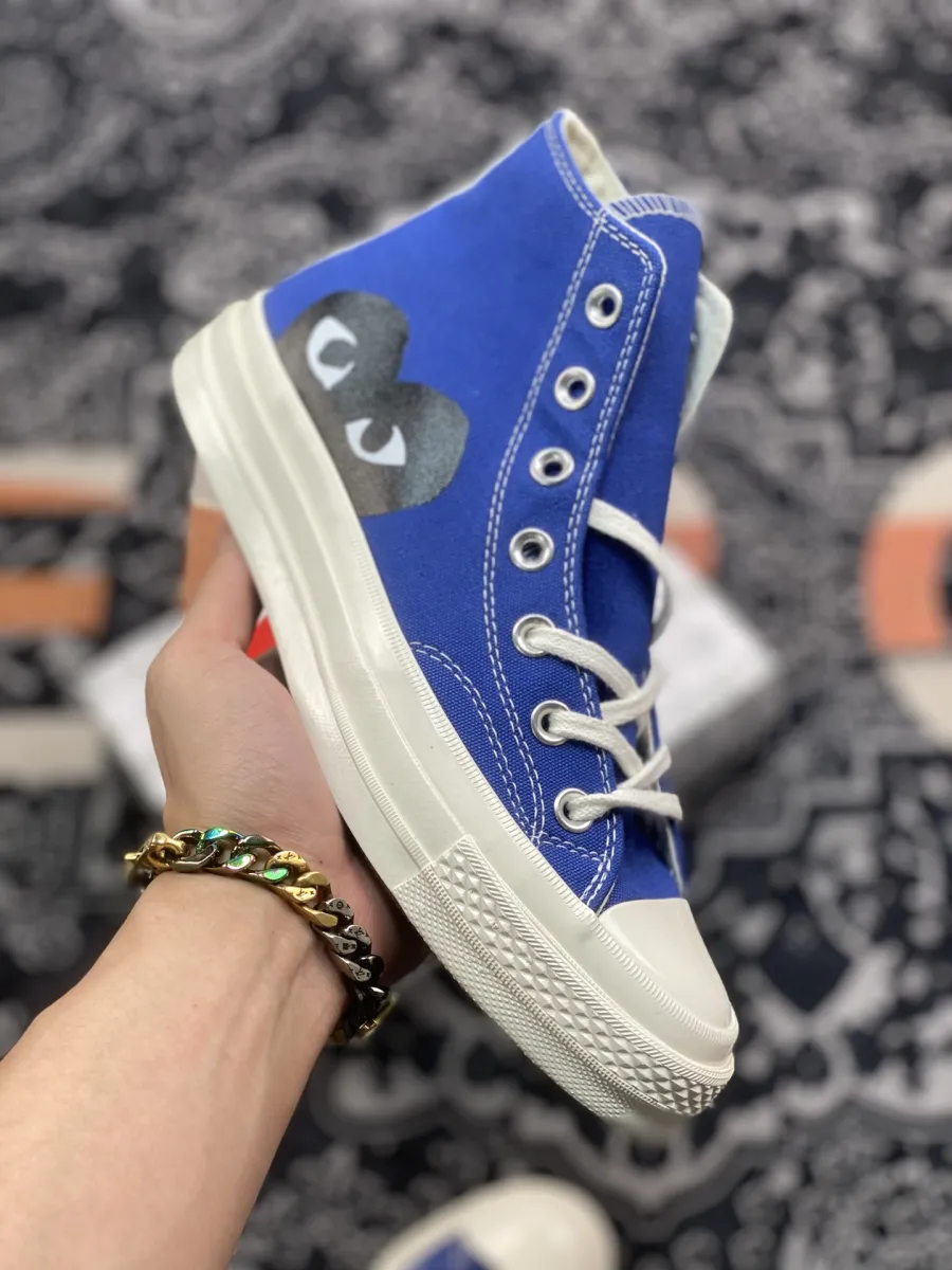 CDG Play x Converse Chuck Taylor All Star 70 Hi Blue Quartz blue play converse