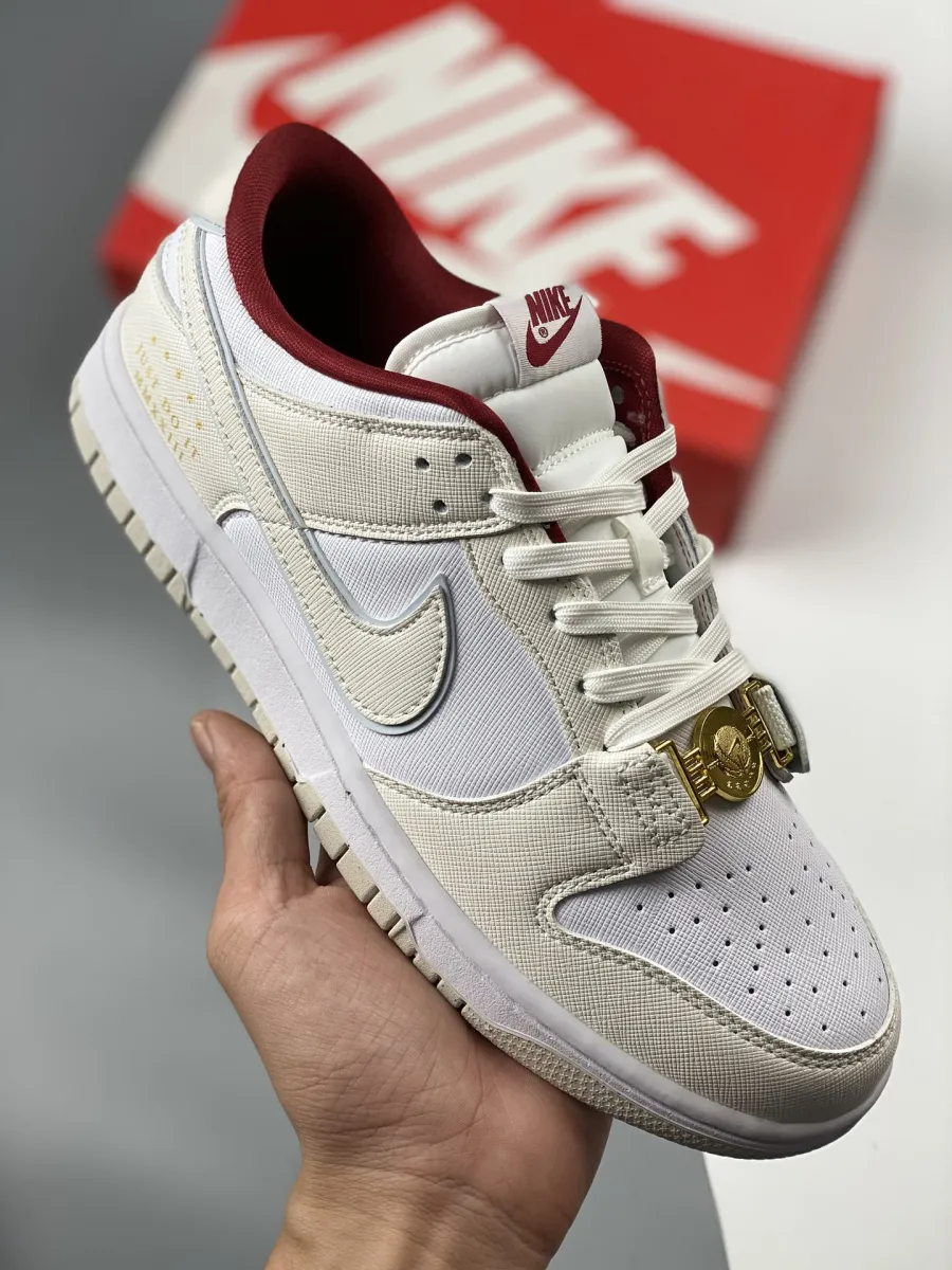 Nike Dunk Low 'Just Do It' White/Team Red/Photon - nike dunk sisterhood