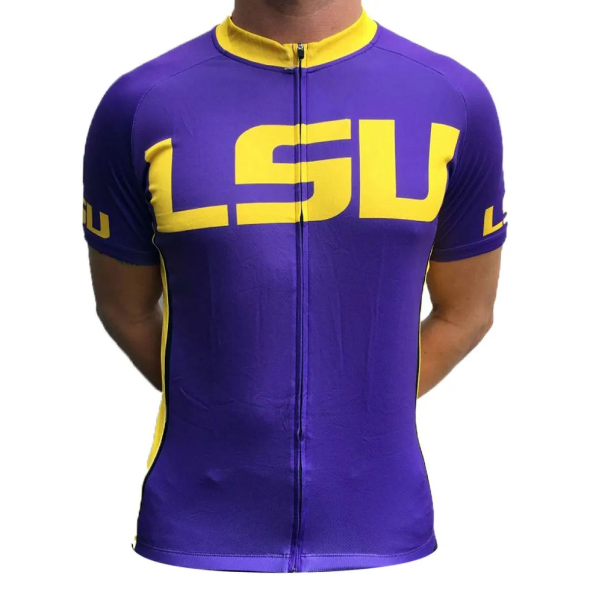NCAA LSU Louisiana State University Tigers Short Sleeve Cycling Jerseys