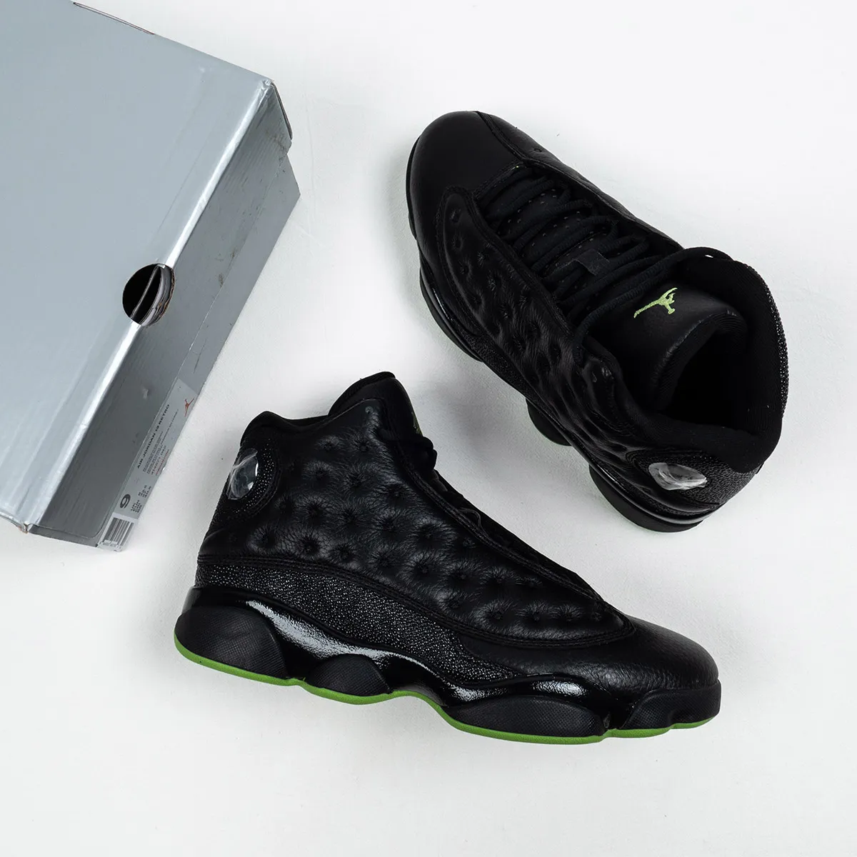 Air Jordan 13 'Altitude' Black/Altitude Green 414571-042 / jordan altitude 13