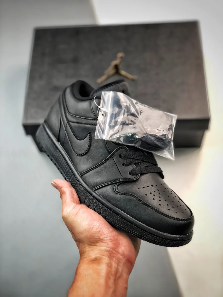 Air Jordan 1 Low 'Triple Black' 553558-093 triple black jordan 1 low