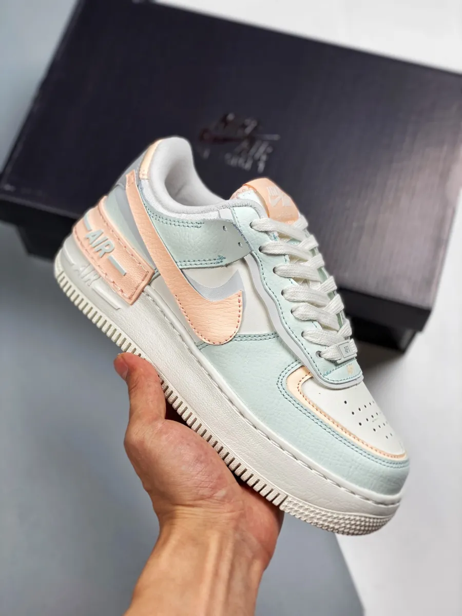 Nike Air Force 1 Shadow Barely Green Crimson Tint For Womens CU8591-104 / af1 shadow sail barely green