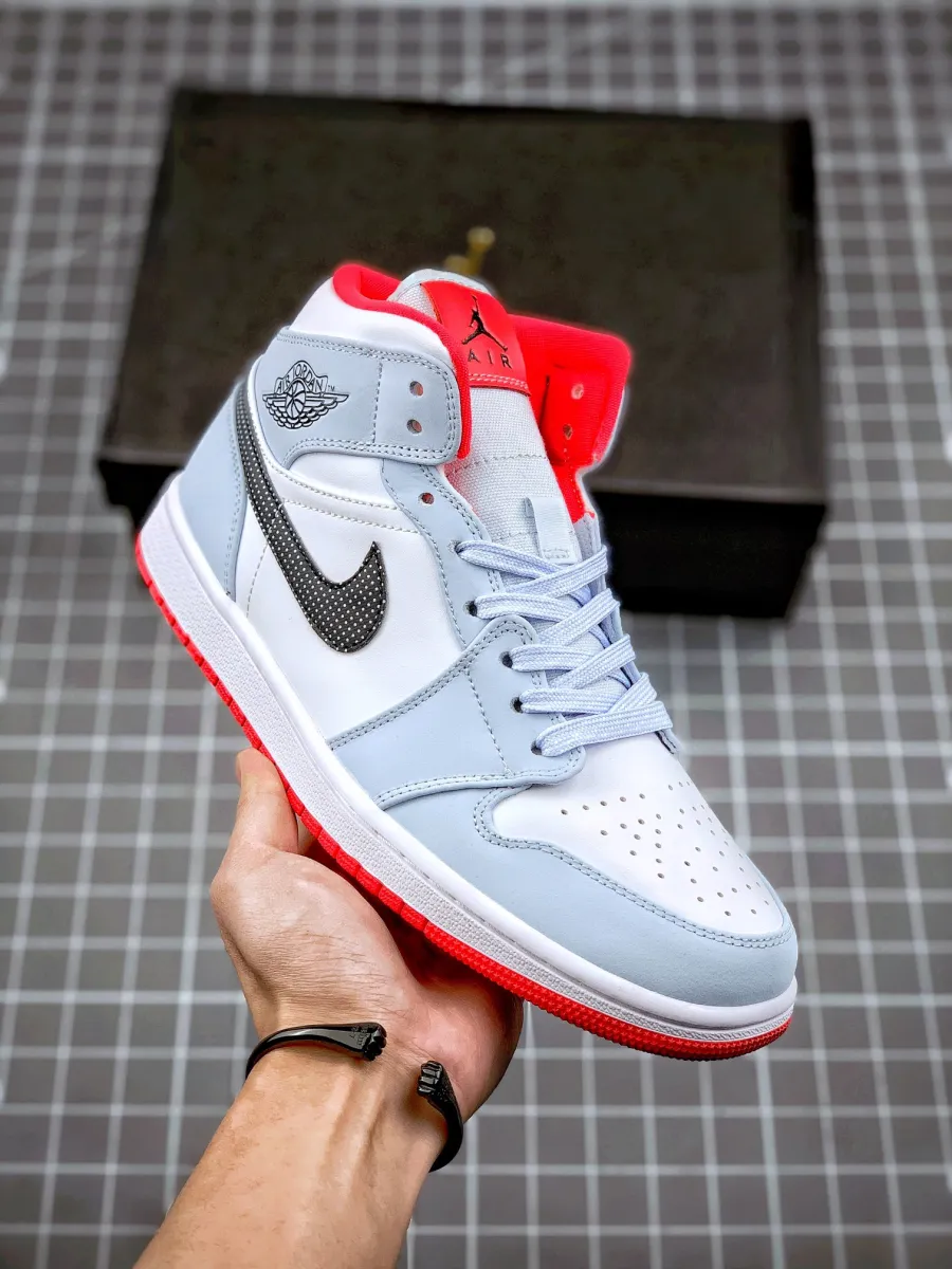 Air Jordan 1 Mid Half Blue/Black-White / air jordan half