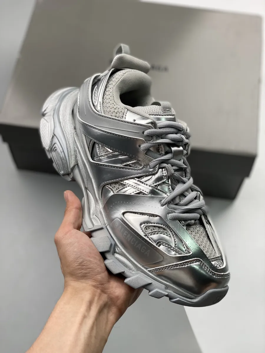 Balenciaga Track Sneaker Metallic Silver / silver balenciaga track sneakers