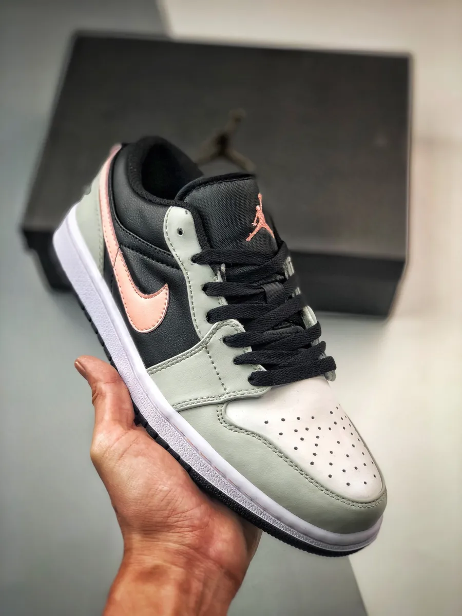 Air Jordan 1 Low Black Grey Pink 553558-062 / air jordan 1 low pink and black