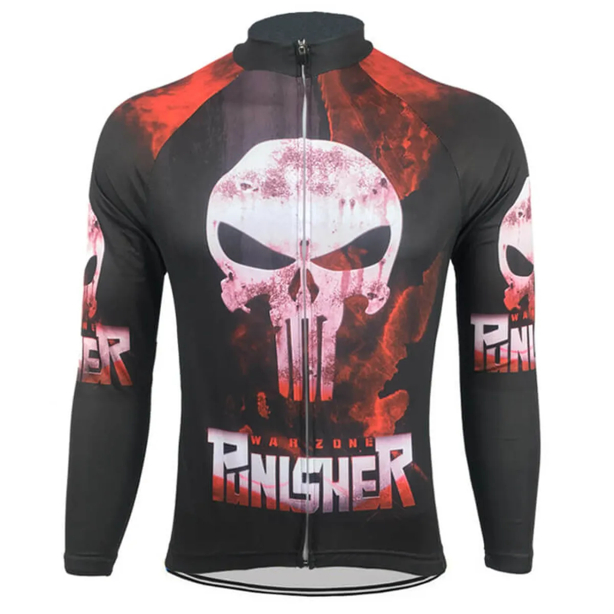 Punisher Mens Long Sleeve Men's Cycling Jersey For Sale