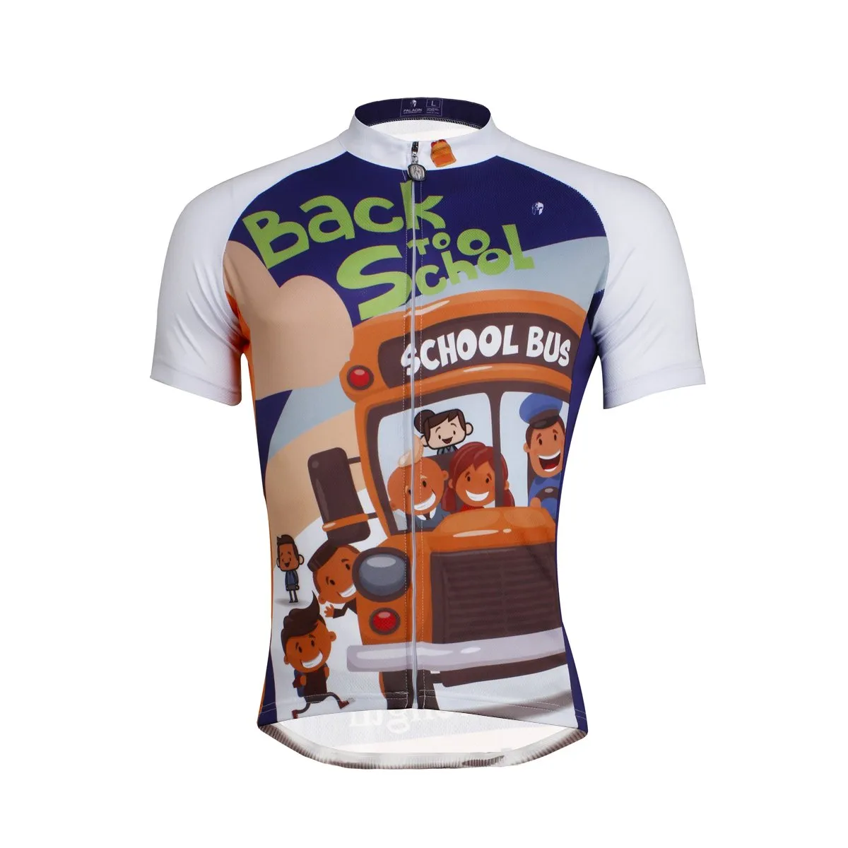 Ilpaladino School Bus Breathable Cycling Jersey Men's Short-Sleeve Sport Bicycling Shirts Summer Exercise Bicycling Pro Cycle Clothing Racing Apparel Outdoor Sports Leisure Biking Shirts Quick Dry Wear NO.635
