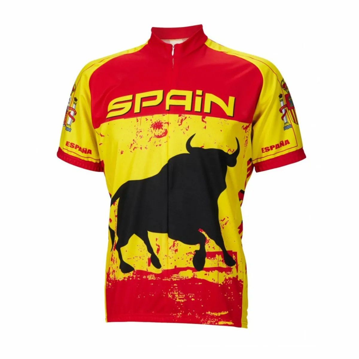 Spain Bull Power Short sleeve Half zip men's cycling jersey Spain Cycling Jersey