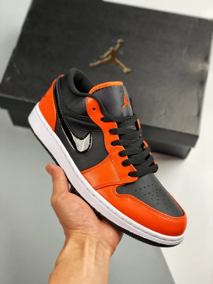 Air Jordan 1 Low SE Black Turf Orange #men's orange jordan 1
