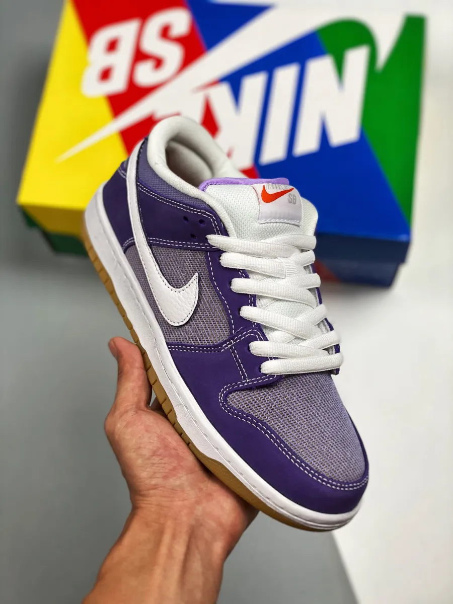 Nike SB Dunk Low Prm Purple White Gum - white purple dunks