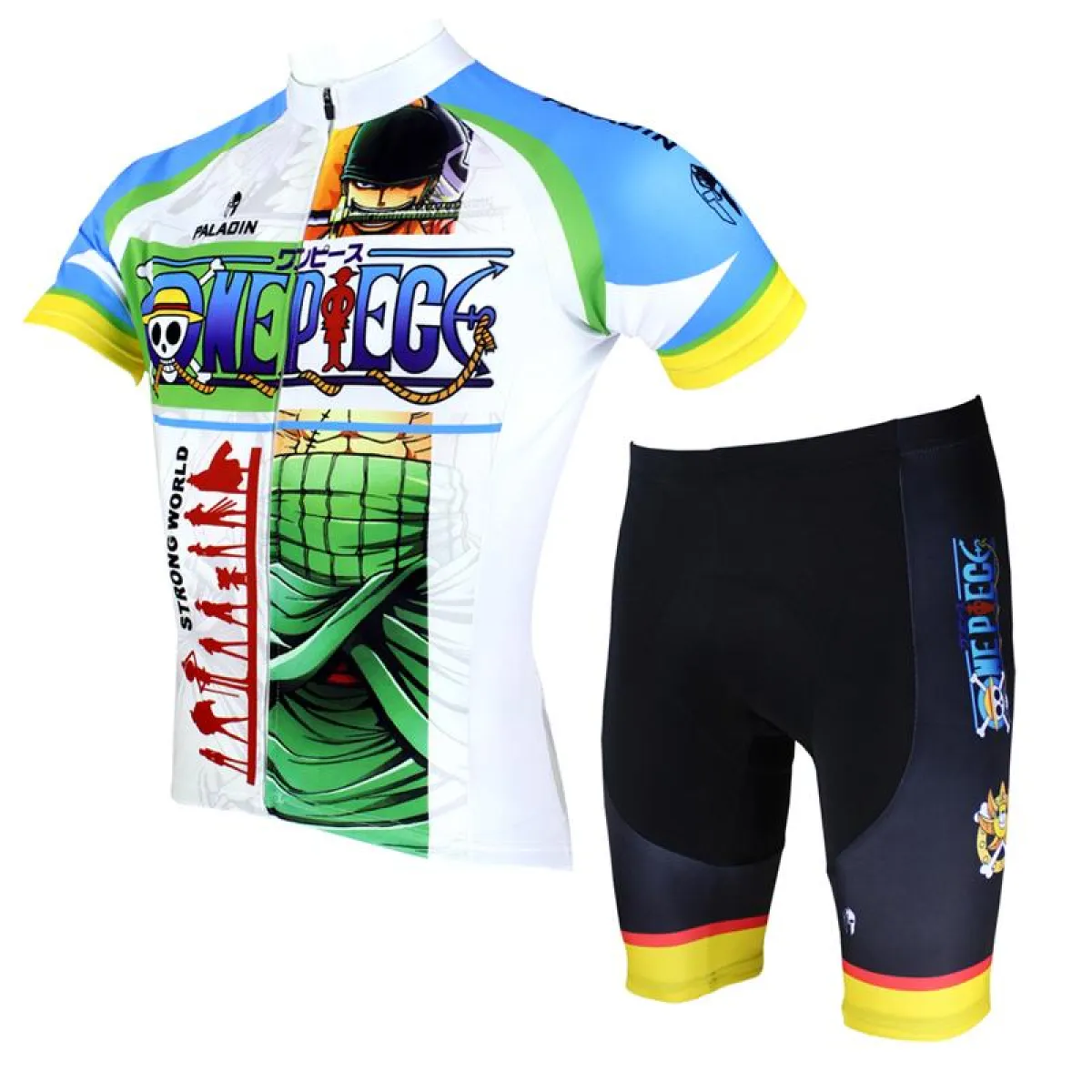 ONE PIECE Series Pirates Roronoa Zoro Swordsman Men's Short-sleeve Cycling Jersey Team Leisure Jacket T-shirt Summer Spring Autumn Clothes Sportswear Anime NO.069