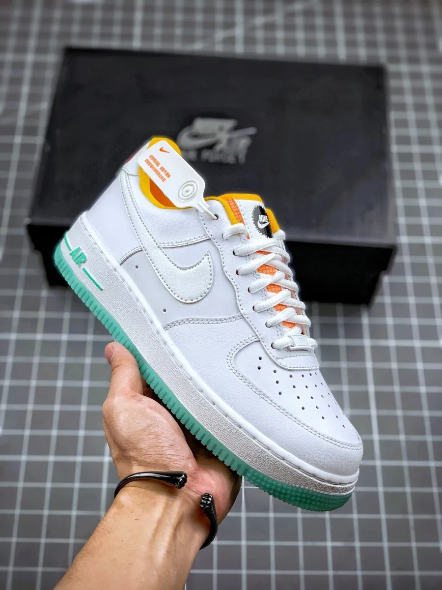 Nike Air Force 1 Low White/Dark Sulfur/Hyper Pink/White CZ8132-100 clear air force 1