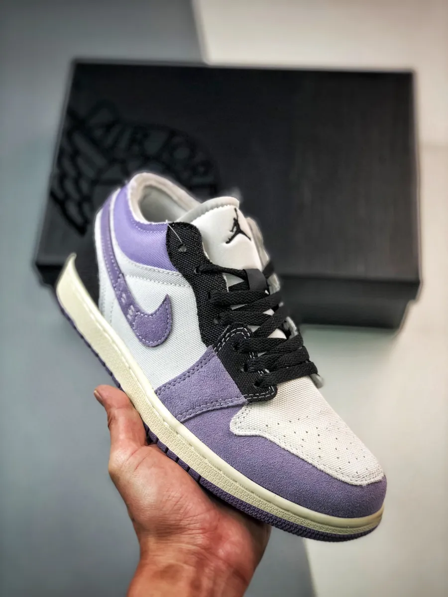 Air Jordan 1 Low Craft Inside Out Grey Black DZ4135-002 #jordan 1 low craft inside out black