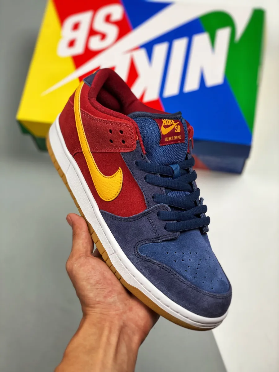 Nike SB Dunk Low Catalonia Maroon Navy Gold #barcelona nike dunk