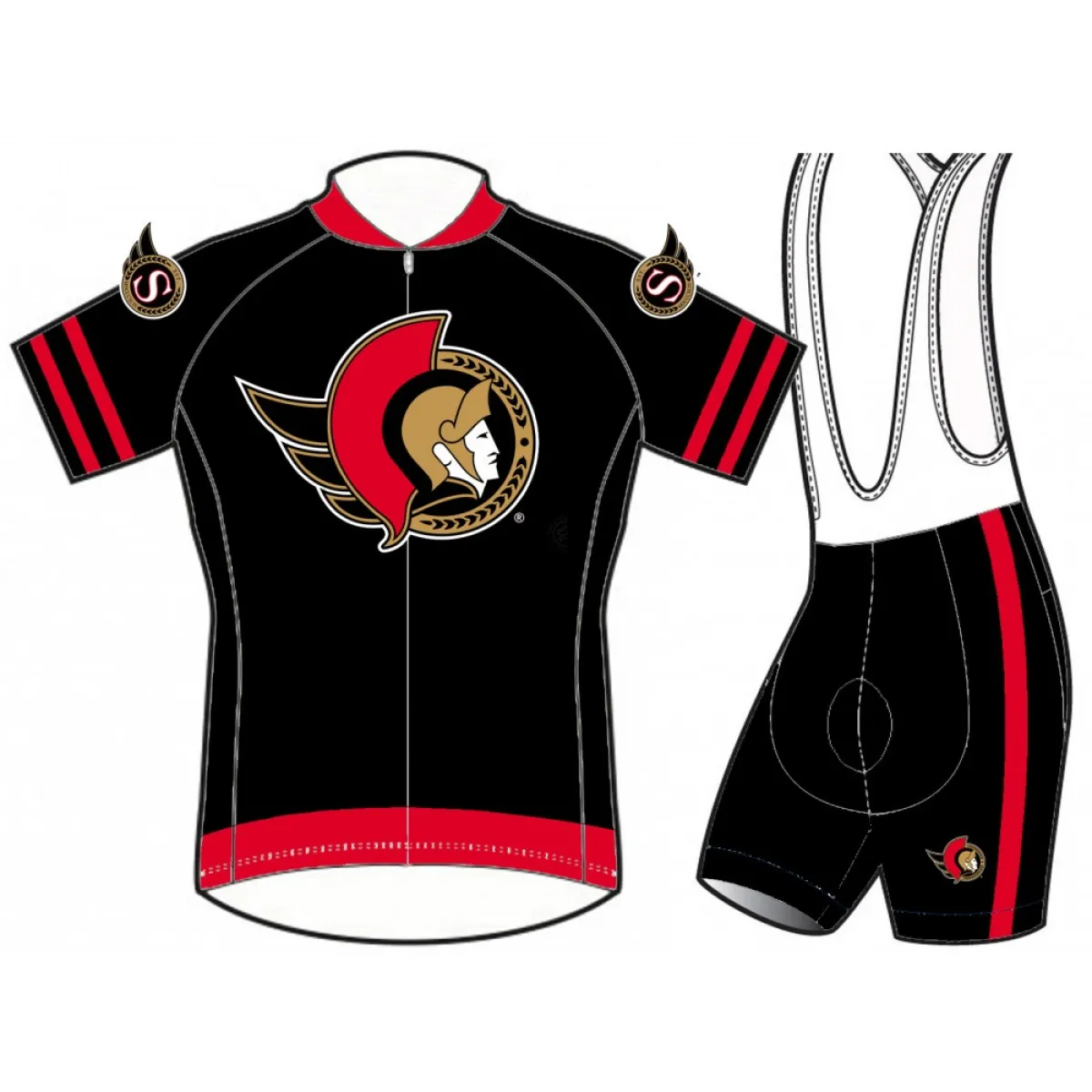 NHL Ottawa Senators Cycling Jerseys (Bib) Shorts Z-1905813