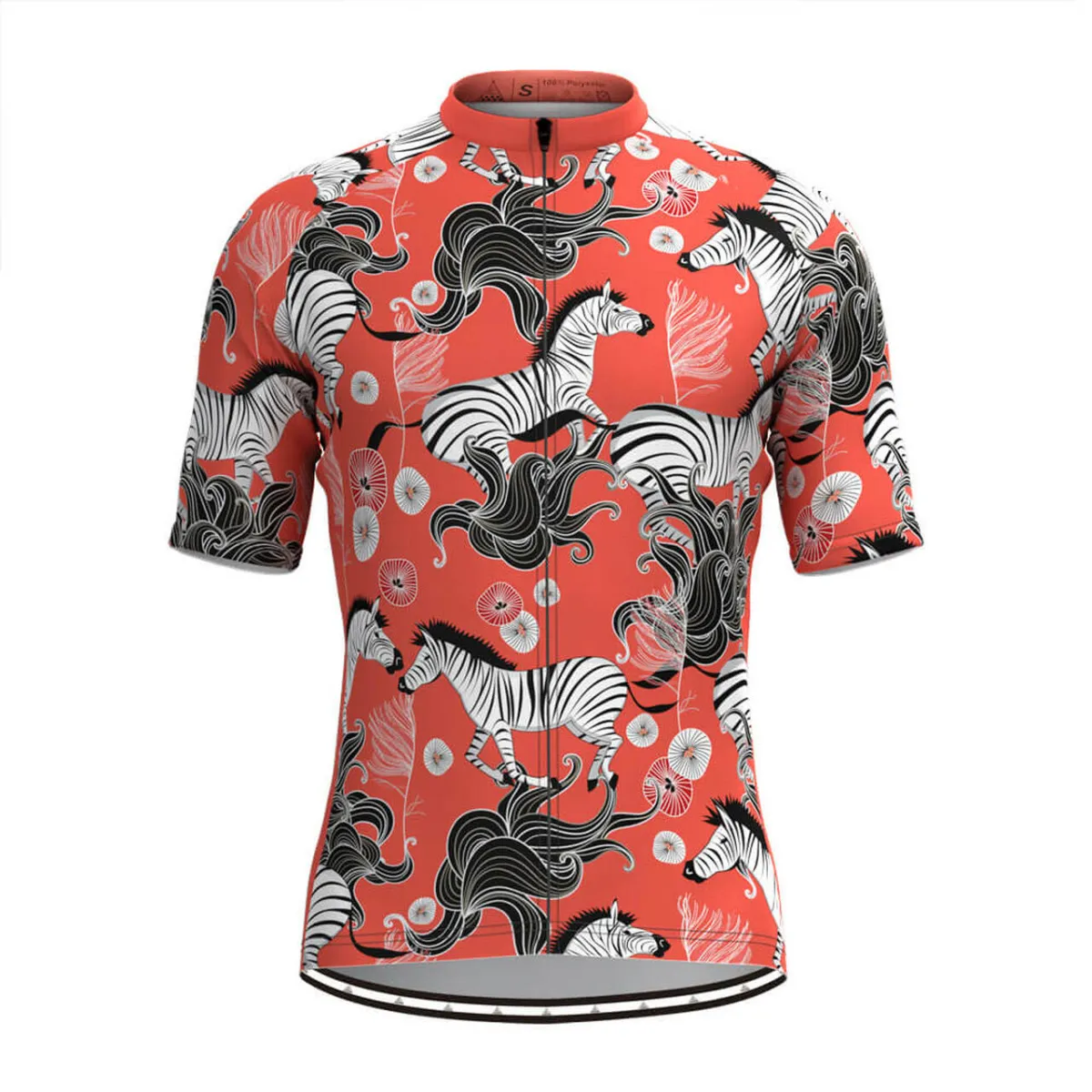 The Running Zebra Print Cycling Jersey- Men's Outlet