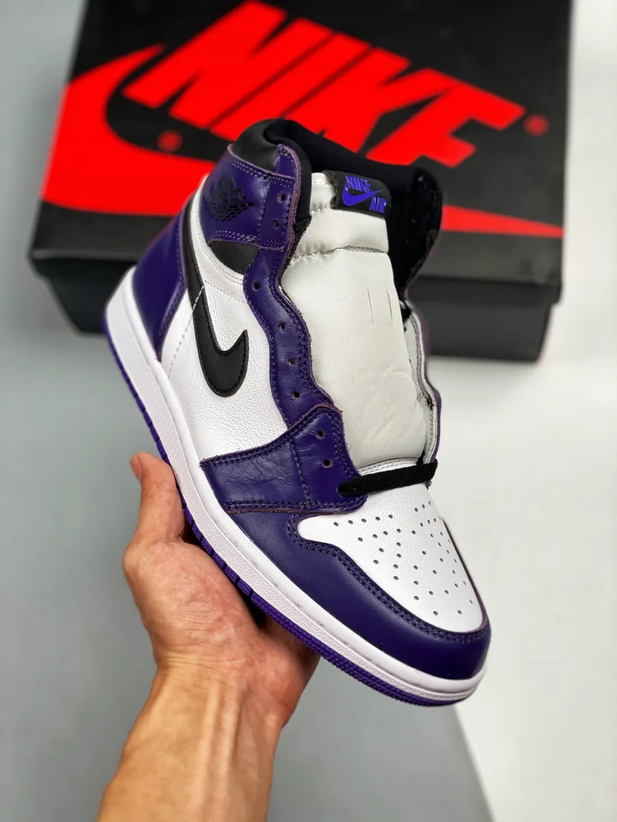 Jordan 1 Court Purple 2020 555088-500 / purple and grey jordan 1