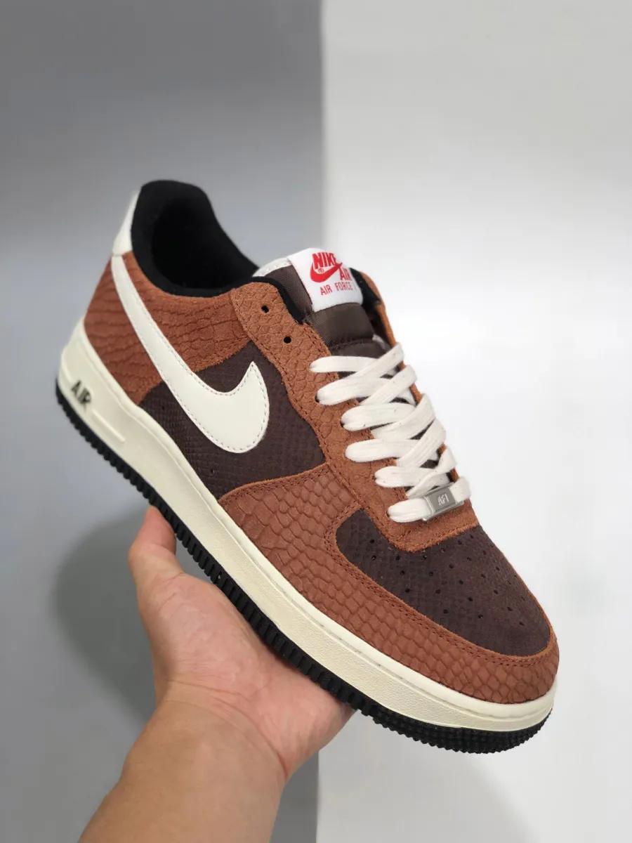 Nike Air Force 1 Snakeskin Brown CV5567-200 For Sale