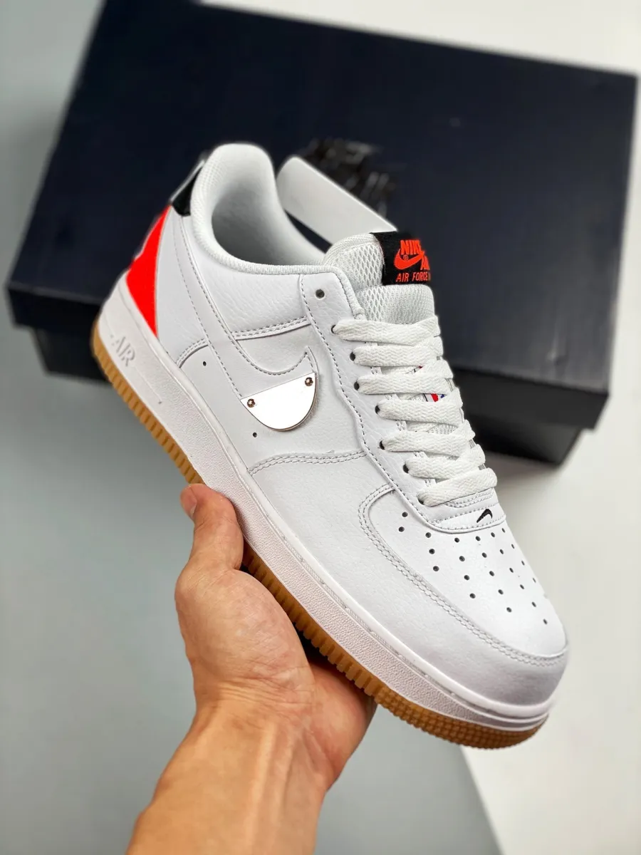 Nike Air Force 1 Low 'NBA' White/Bright Crimson-Black #air force one nba