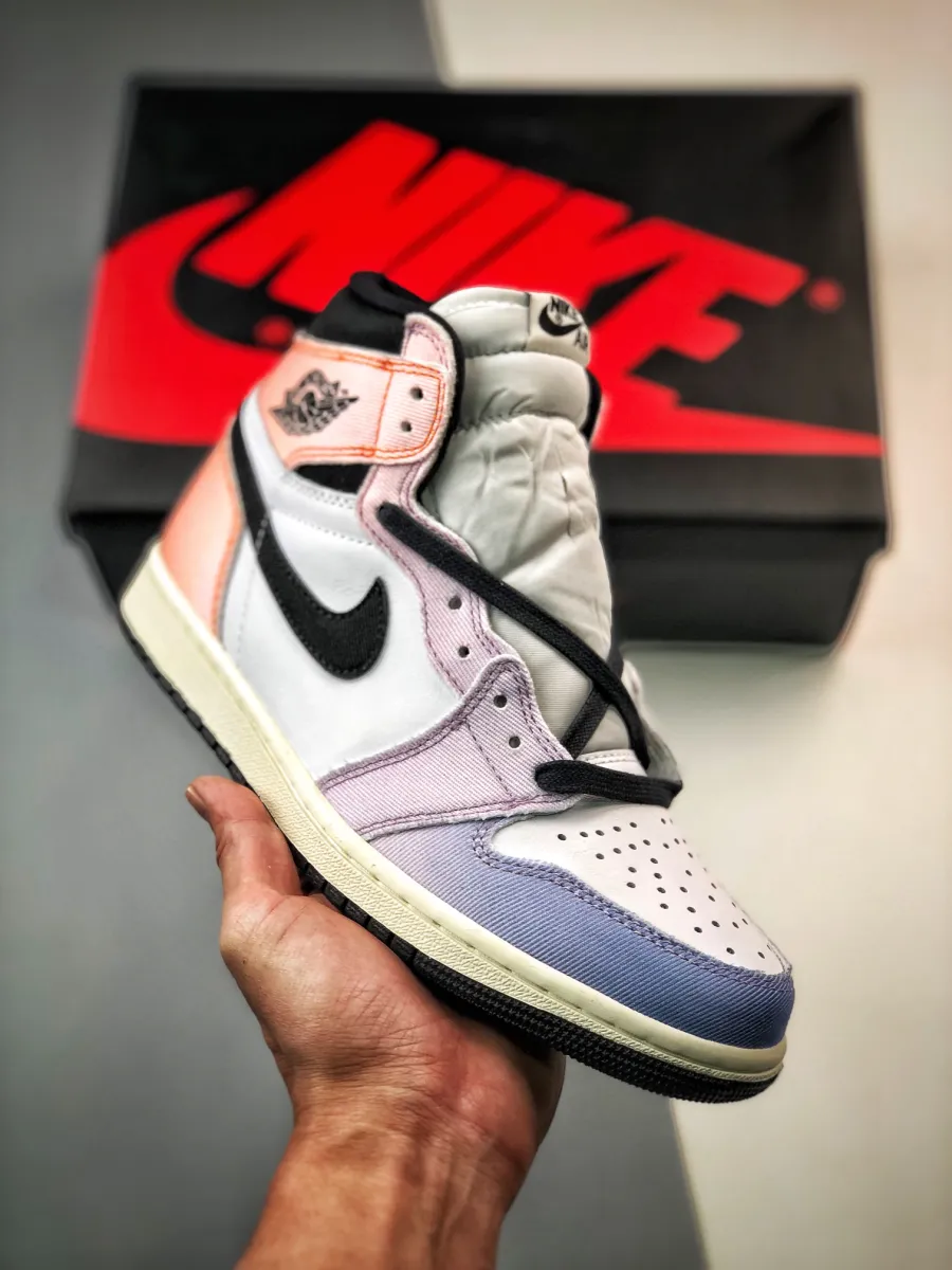 Air Jordan 1 High OG 'Skyline' Vivid Orange/Black/Iced Lilac/True Blue #skyline jordan 1