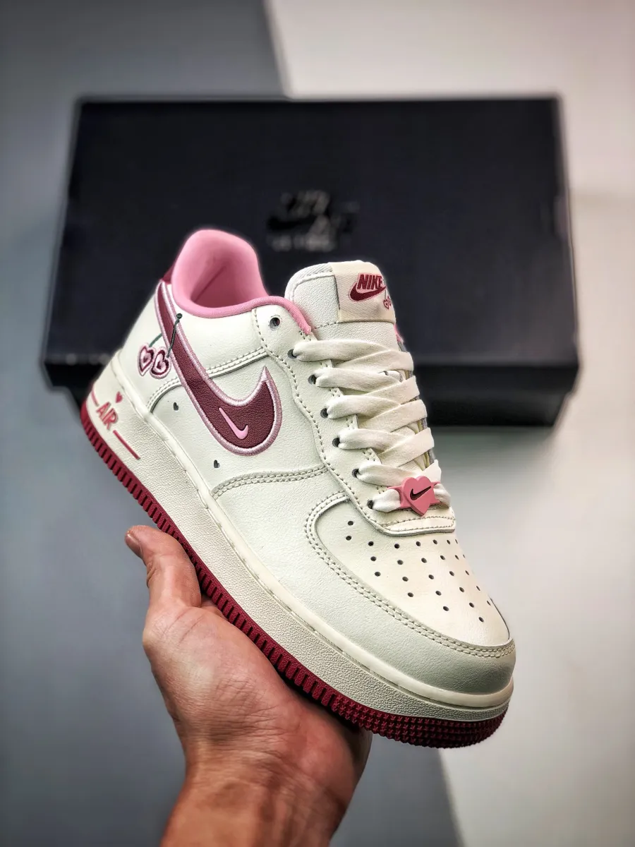 Nike Air Force 1 Low 'Valentine's Day' Sail/Red-Pink FD4616-161 / valentine nike air force 1