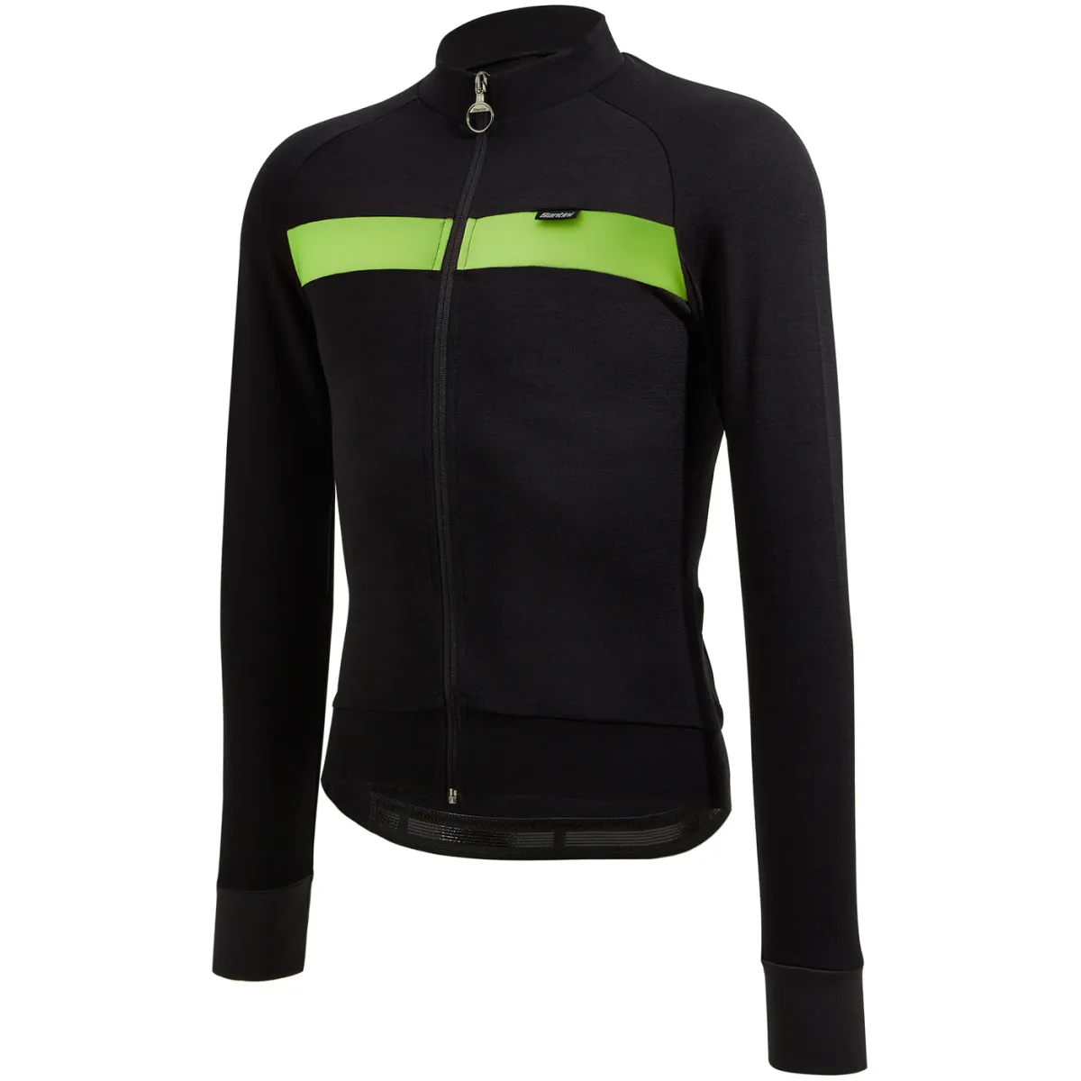 Santini Adapt Wool Long Sleeve Jersey - Green New Releases