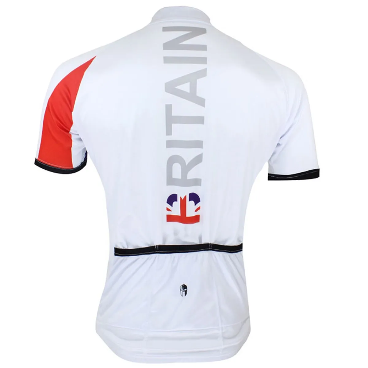 Ilpaladino UK Britain Simple White Men's Breathable Quick Dry Short-Sleeve Cycling Jersey Bicycling Shirts Summer Apparel Outdoor Sports Gear Leisure Biking T-shirt Upper Wear NO.051