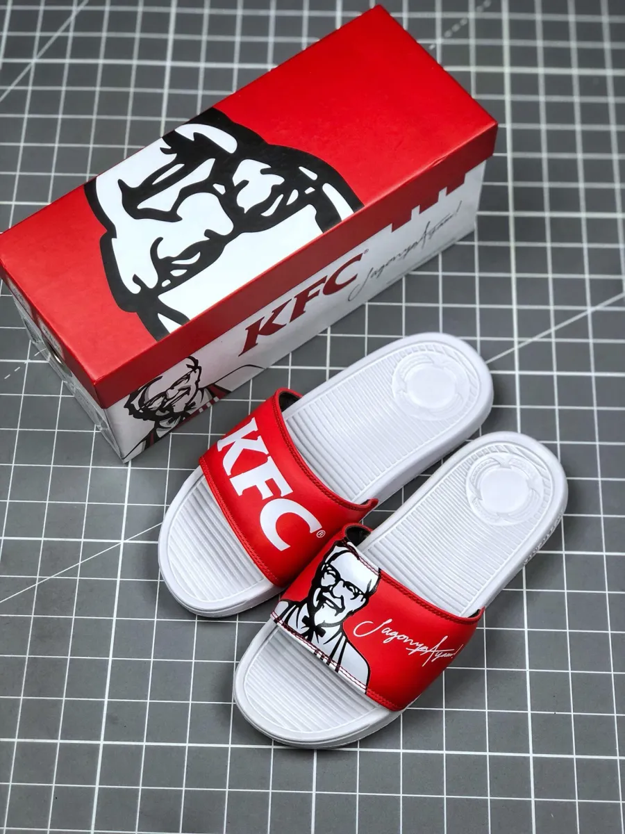 KFC X SANDALBOYZ Court Slides Red White Restock