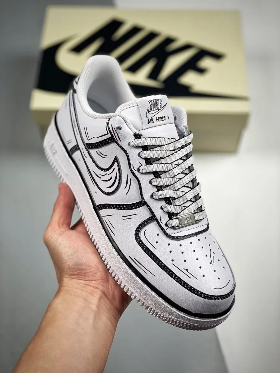 Nike Air Force 1 '07 Low 'Hand Drawn' White New Releases