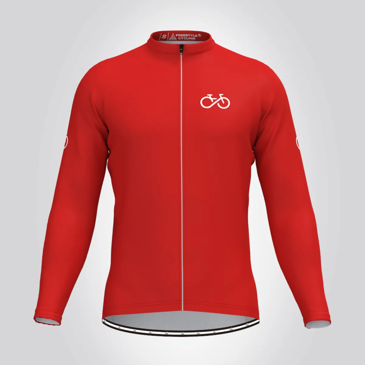 Ride Forever Men's LS Cycling Jersey - Red Restock
