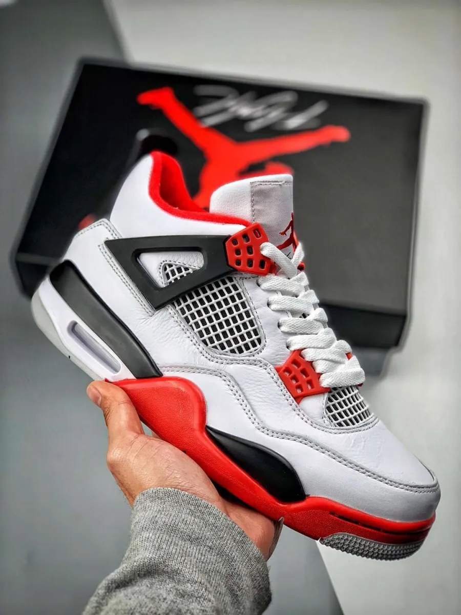 Air Jordan 4 IV Retro 'Fire Red' White/Varsity Red-Black fire red 4s goat