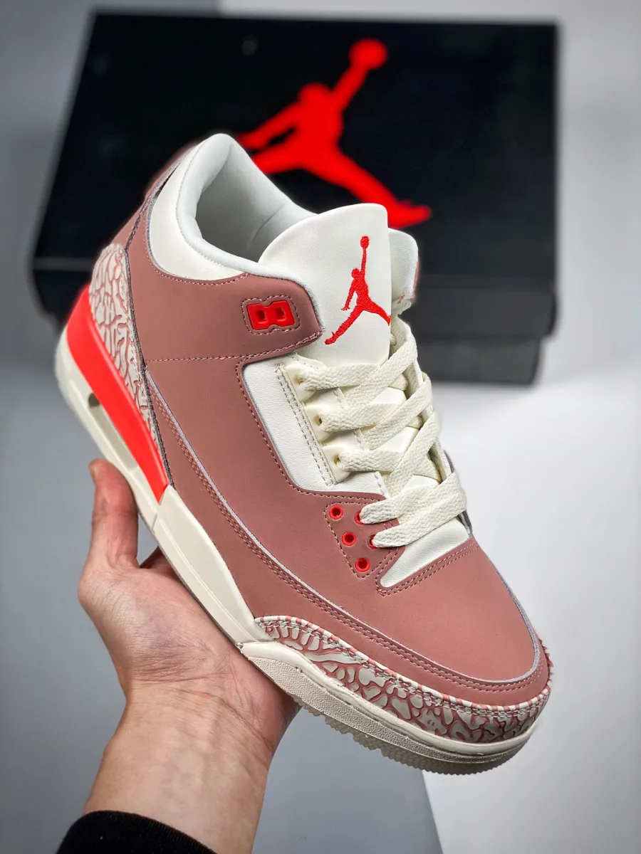 Air Jordan 3 Sail/Rust Pink-White-Crimson CK9246-600 / pink rust 3s