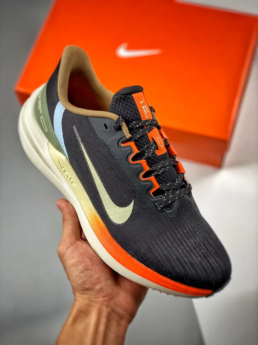 Nike Air Winflo 9 Black Green Safety Orange DX6040-071 Restock