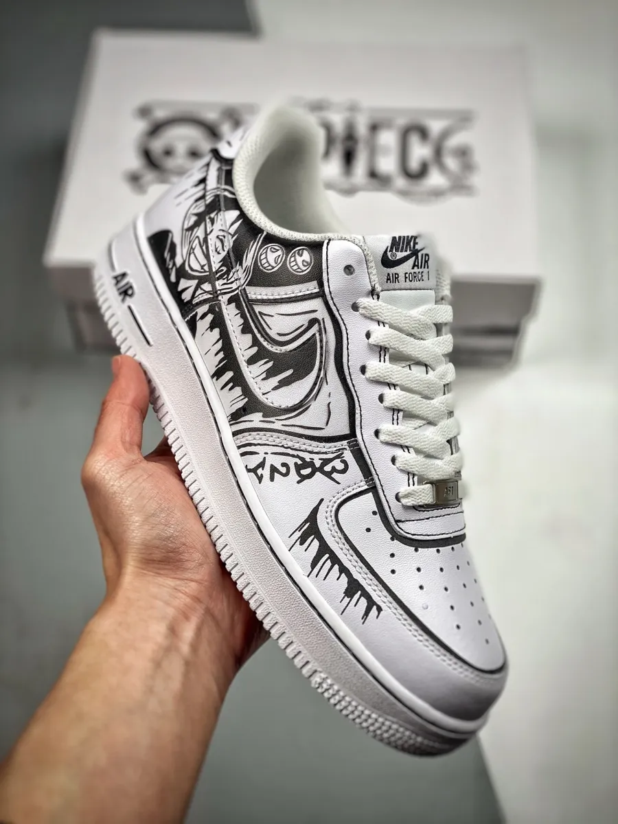 Custom Nike Air Force 1 Low 'One Piece' White Black Outlet