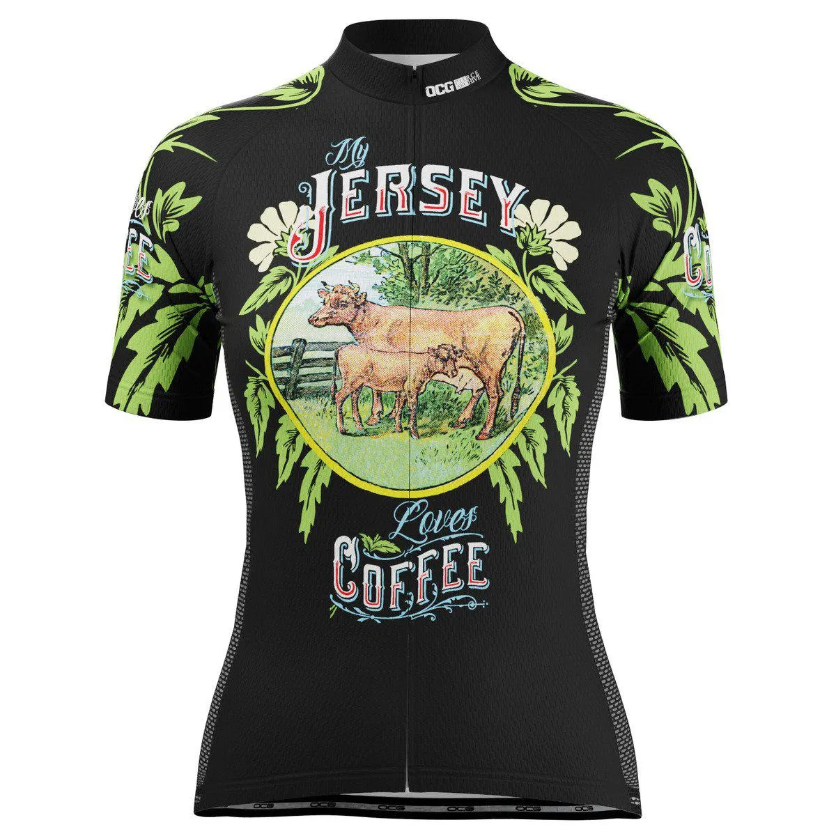 Women's My Jersey Loves Coffee Short Sleeve Cycling Jersey / Coffee Cycling Jersey