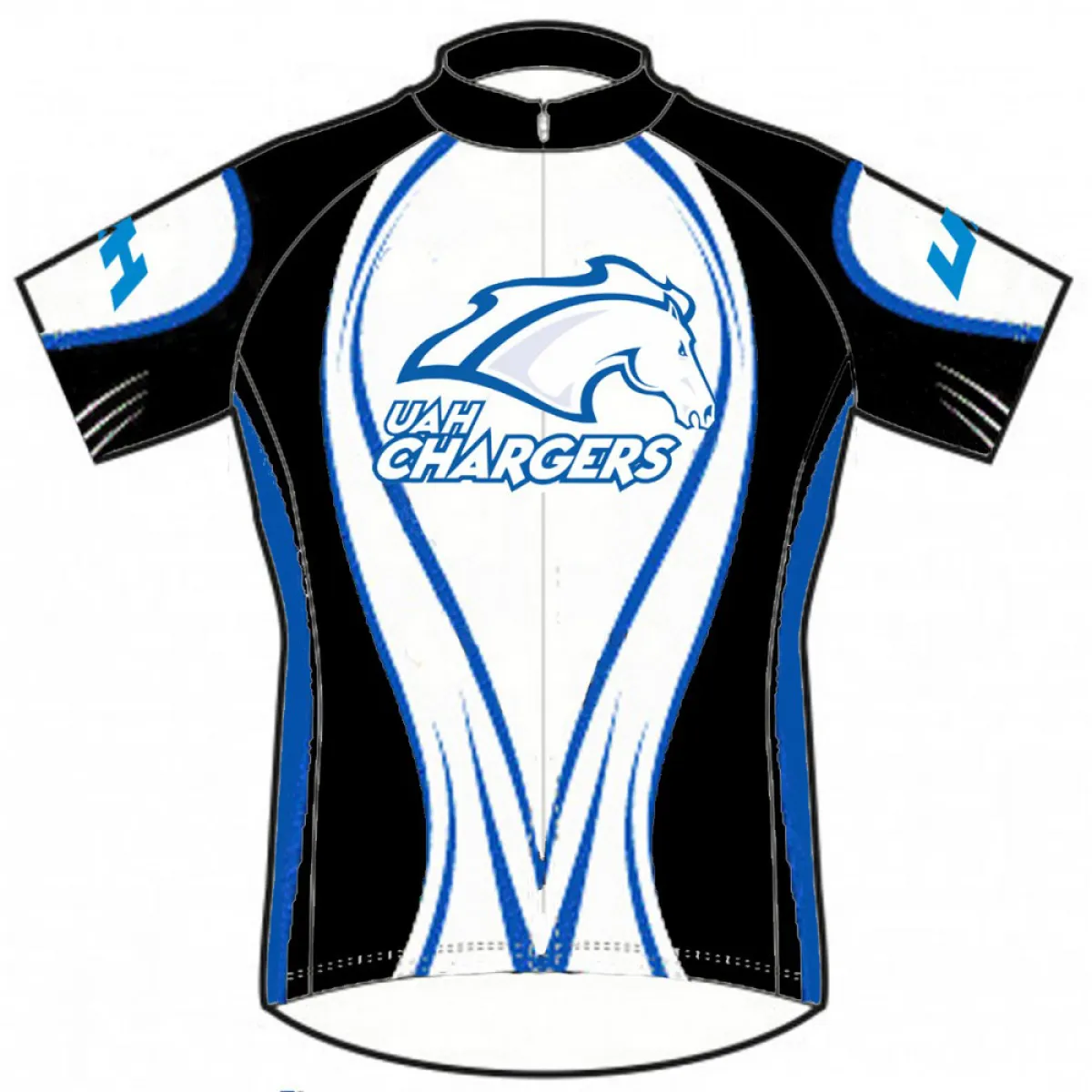 NCAA UAH Alabama Huntsville Chargers Short Sleeve Cycling Jerseys