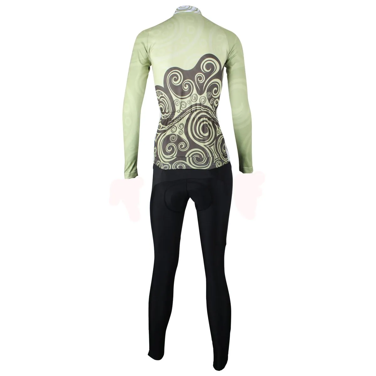 ILPALADINO Women's Long Sleeves Red Fashionable Cycling Clothing Suits with Tights Spring Autumn Pro Cycle Clothing Racing Apparel Outdoor Sports Leisure Biking shirt NO.321