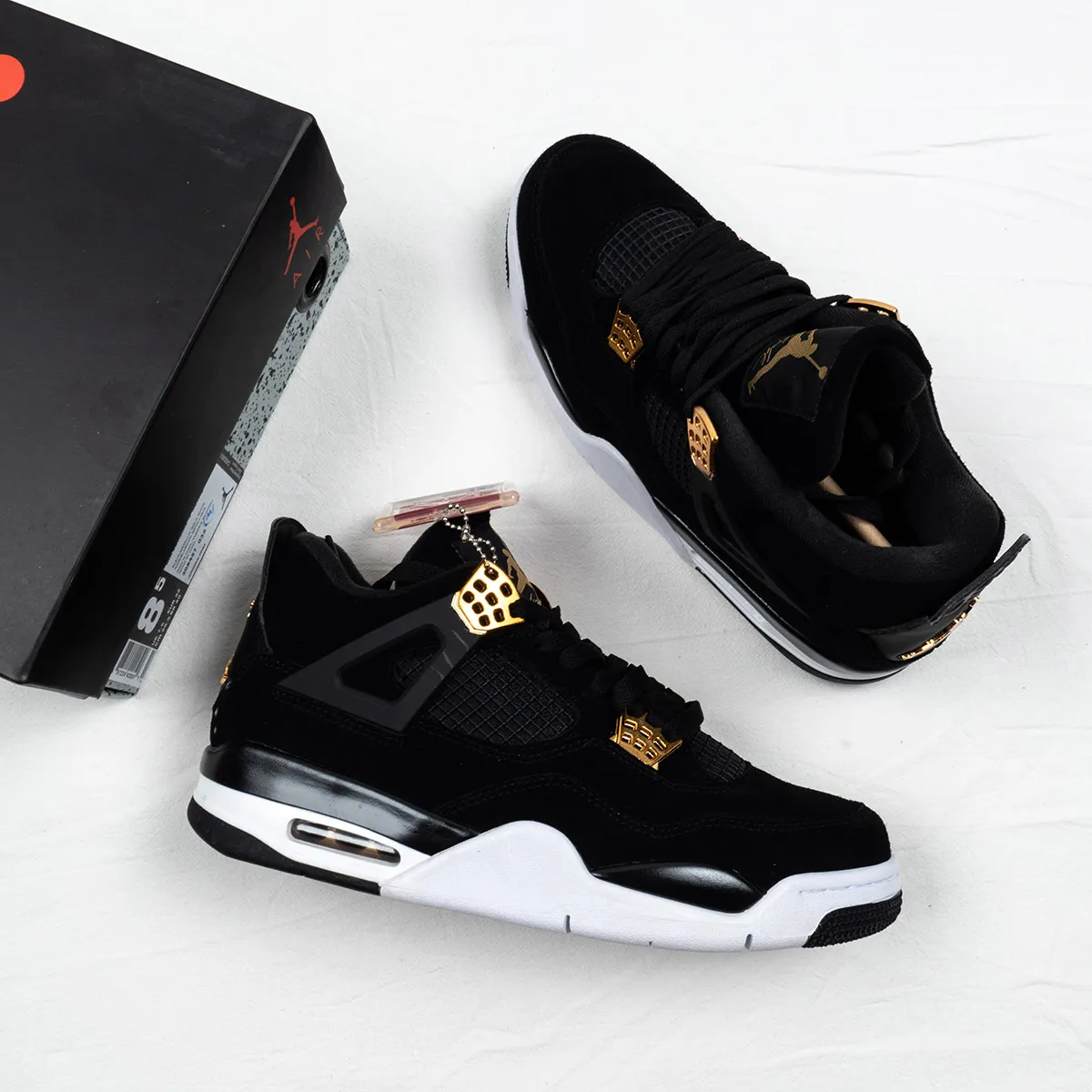 Air Jordan 4 'Royalty' Black/Metallic Gold-White / jordan 4 royalty release date