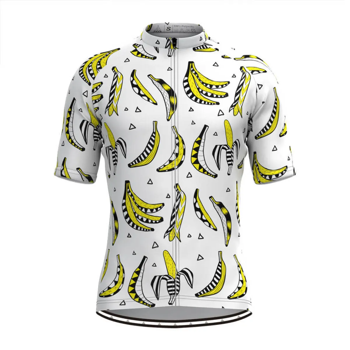 Men's Banana Print Cycling Jersey Brand New