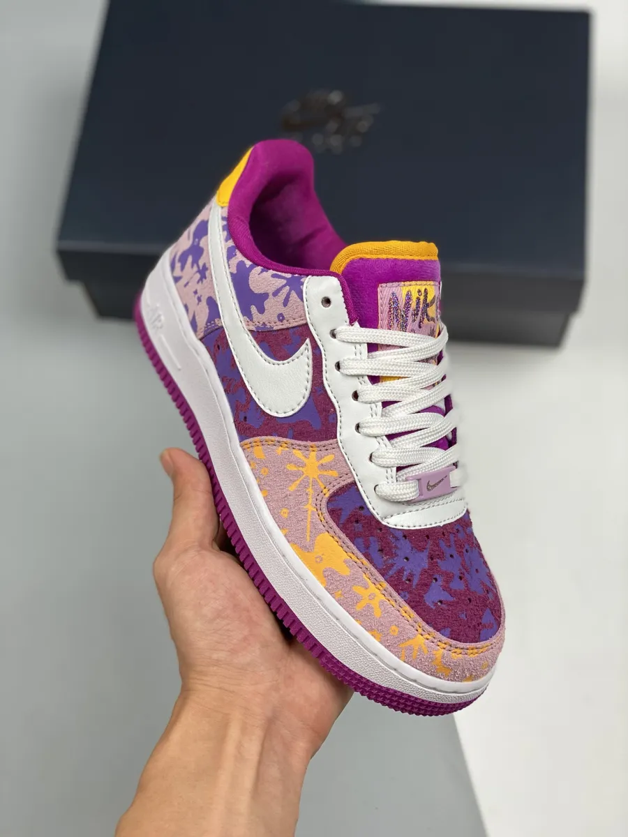 Nike Air Force 1 Low Red Plum/Light Arctic Pink-Wild Violet-White / pink and red air force ones