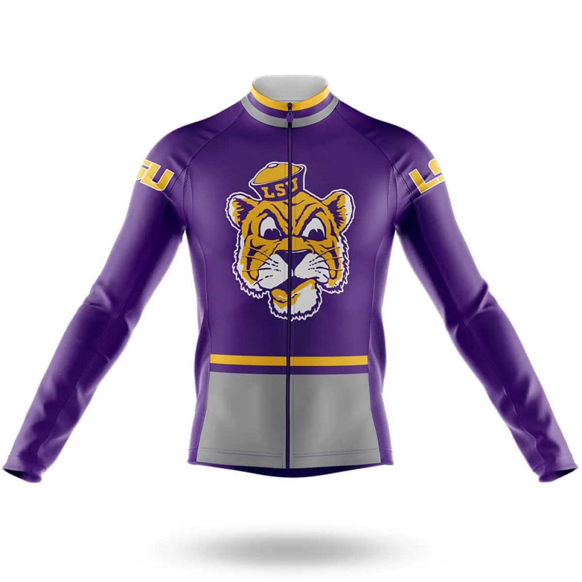 Retro LSU Long Sleeve Cycling Jersey Only Brand New