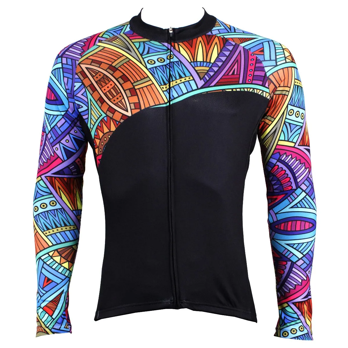 Mens Patterns Full-Zipper Stylish Long-sleeves Cycling Jersey for Winter Outdoor Leisure Sport Breathable and Quick Dry Bike Windproof Jacket Bicycle Clothing 525(velvet)