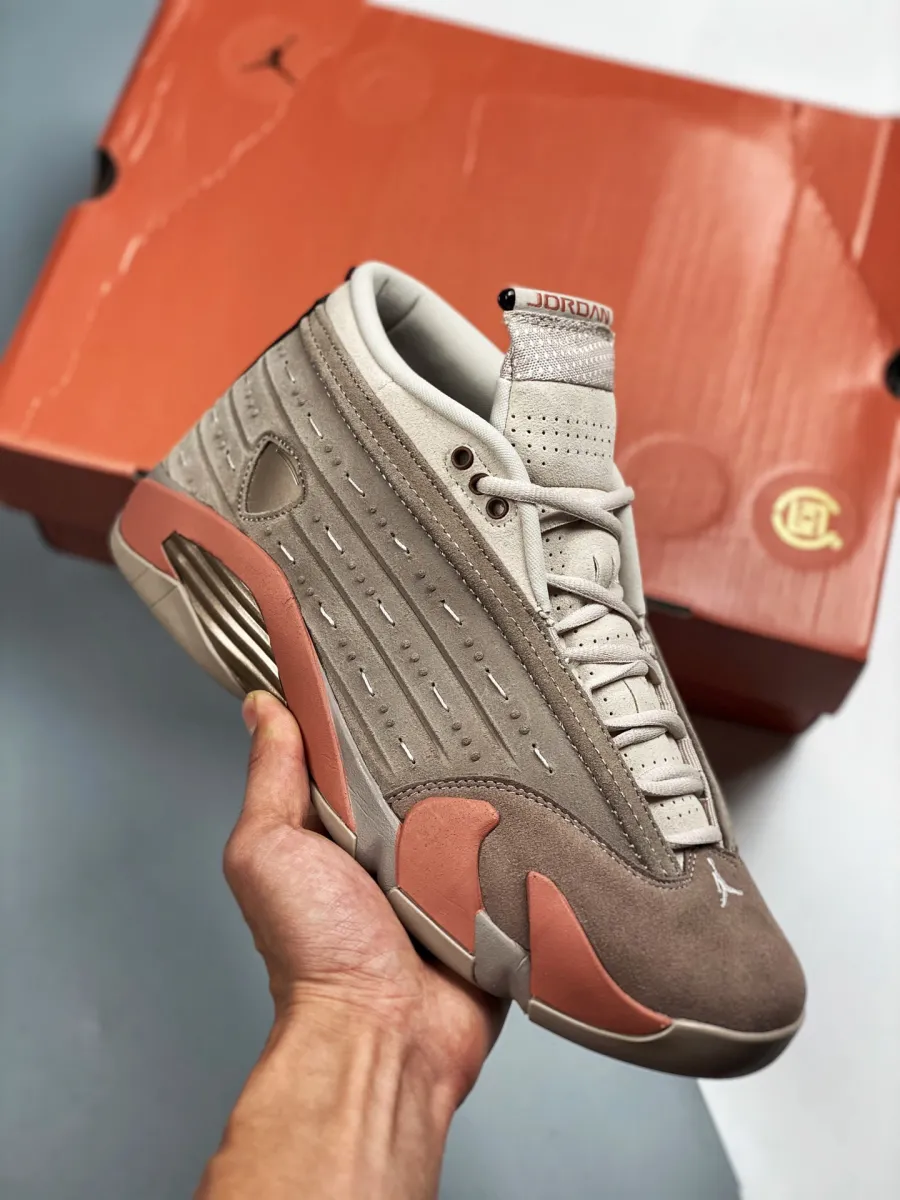 Clot X Air Jordan 14 Retro Low 'Terracotta' Dc9857-200 AJ14 Sepia Stone Blush/Desert Sand / clot jordan 14