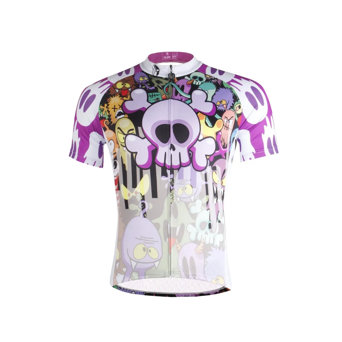 Ilpaladino Horror Skull& Monster Men's Breathable Quick Dry Short-Sleeve Cycling Jersey Bicycling Shirts Summer Apparel Outdoor Sports Gear Wear 698