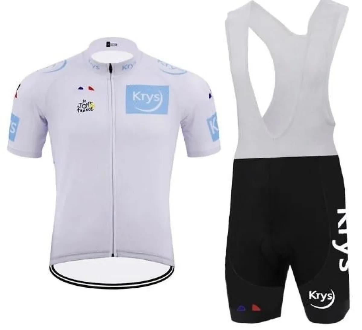 Tour De France White Jersey Cycling Set For Sale